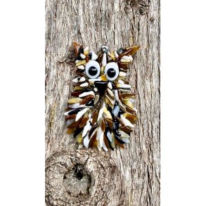 Pjusket Ugle - Beige/Brun til Ophng