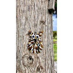 Pjusket Ugle - Beige/Brun til Ophng