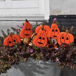 Halloween Grskar  - St med 2 stk store