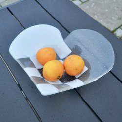 Stort Hjerte fad - Hvid (29 x 24 cm)