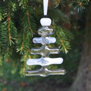 Sm juletrer til ophng - Hvide