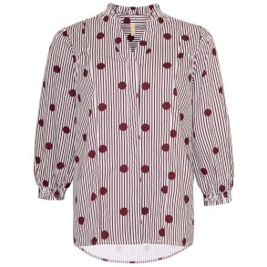 Ofelia Polka Shirt - Bordeaux