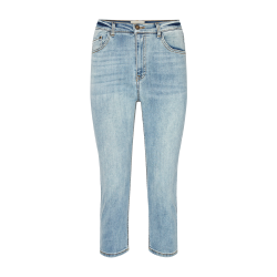 FREEQUENT Harlow CAPRI - Light blue denim