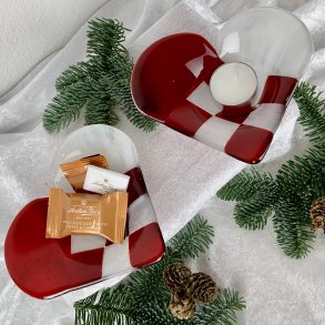 Flettet julehjerte skl (15 x 14 cm)