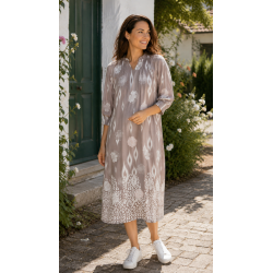Ofelia Laura Dress - Latte Combi