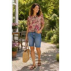 ZE-ZE Sofie 247 Shorts - Seaside breez blue denim