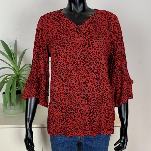 Ofelia Leopold Blouse - Red Combi