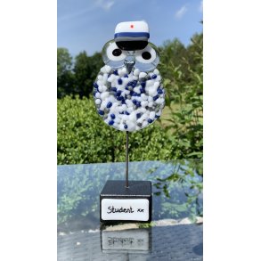 Pjusket Studenter Ugle - EUX Business (med bl bnd)