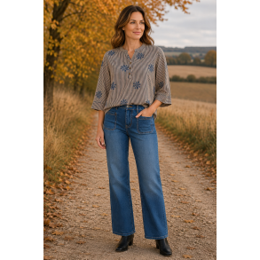 Ofelia Ella Blouse - Navy