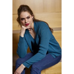ZE-ZE Florian Cardigan -Teal Blue