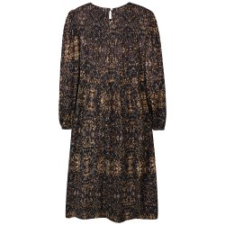 ZE-ZE Ruth Dress Black/Braun