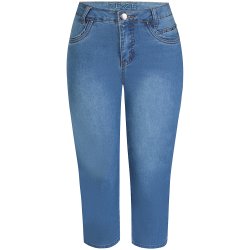 ZE-ZE Nordic Shape 02 Denim Capri Bukser - Ziz Blue