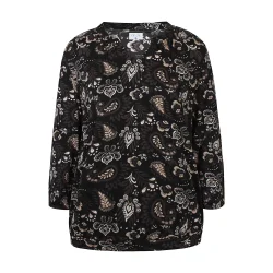 ZE-ZE Nordic Heleen blouse - Black/Brown