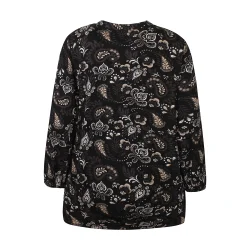 ZE-ZE Nordic Heleen blouse - Black/Brown