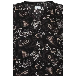 ZE-ZE Nordic Heleen blouse - Black/Brown