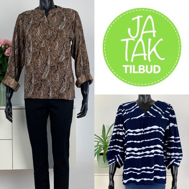 JA TAK - 2 stk viskose bluser