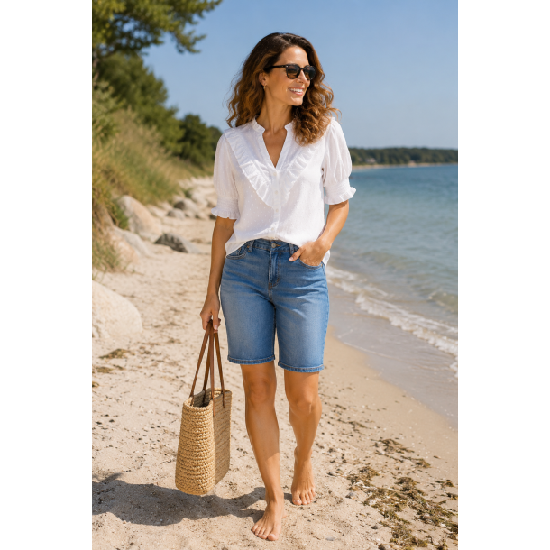ZE-ZE Sofie 247 Shorts - Seaside breez blue denim