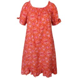 ZE-ZE Kena Dress - Coral Poppy