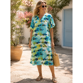Ofelia Wenona Dress - Blue Combi