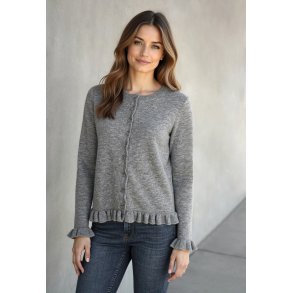 Ofelia Cloe Knit Cardigan - Grey Melange