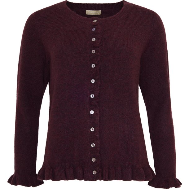 Ofelia Cloe Knit Cardigan - Bordeaux Melange