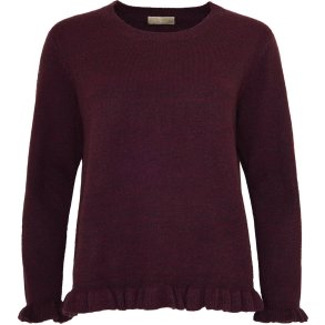 Ofelia Cloe Knit Pullover - Bordeaux Melange