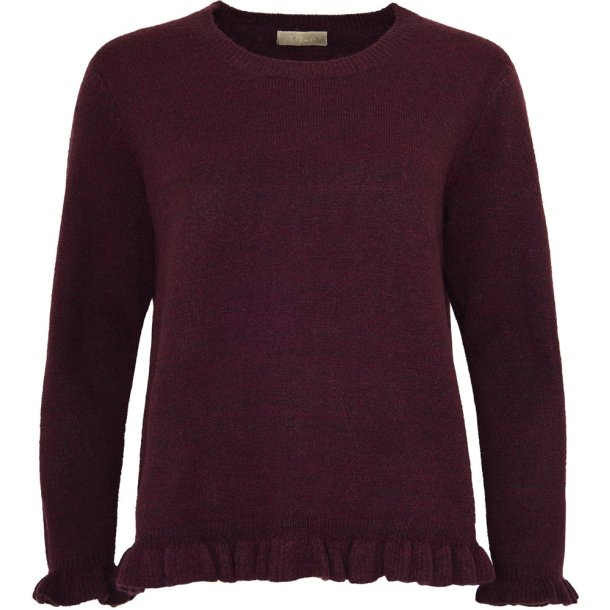 Ofelia Cloe Knit Pullover - Bordeaux Melange