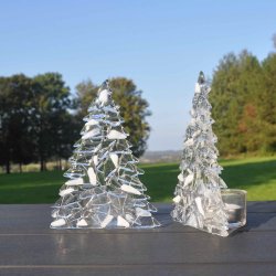 Juletr til fyrfadslys - Hvid