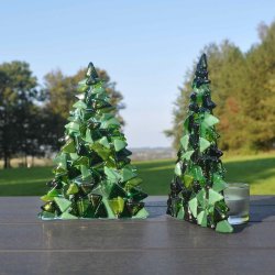 Juletr til fyrfadslys - Grn