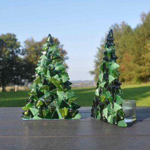 Juletr til fyrfadslys - Grn