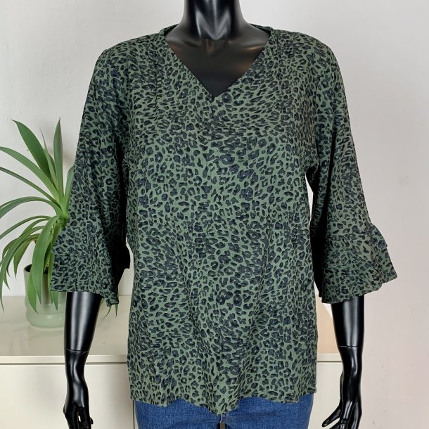 Ofelia Leopold Blouse - Green Combi