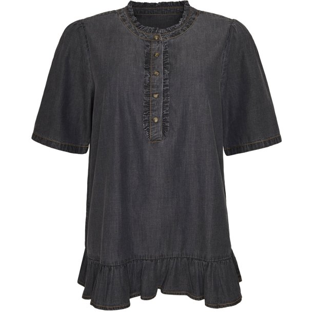 Ofelia Gill Denim Blouse - Grey Wash