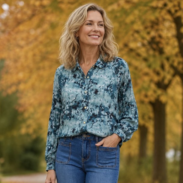 ZE-ZE Clara Blouse - Clary sage