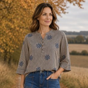 Ofelia Ella Blouse - Navy