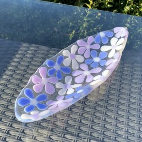 Lille ovalt blomsterfad (26x10cm)