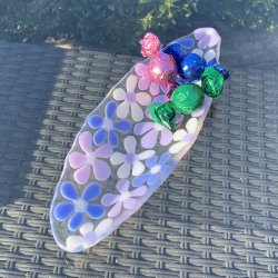 Lille ovalt blomsterfad (26x10cm)