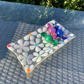 Aflangt blomsterfad (12x22 cm)