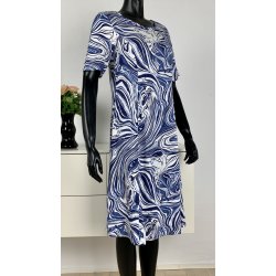 Ofelia Joan Dress - Navy/Lys bl/rhvid