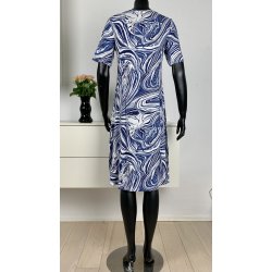 Ofelia Joan Dress - Navy/Lys bl/rhvid