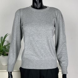 Ofelia FRI Knit O-Neck - Grey Melange
