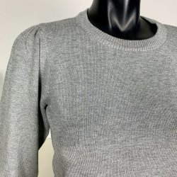Ofelia FRI Knit O-Neck - Grey Melange
