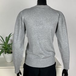 Ofelia FRI Knit O-Neck - Grey Melange