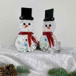 Snemand med fyrfadsstage