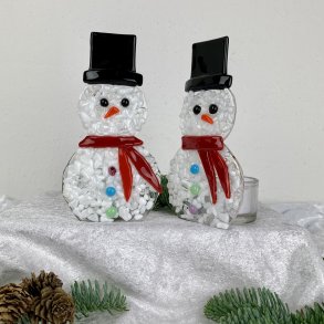 Snemand med fyrfadsstage