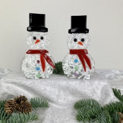 Snemand med fyrfadsstage