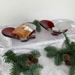 Flettet julehjerte skl (15 x 14 cm)