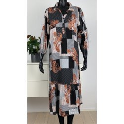 Ofelia Jill Dress - Black Combi