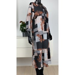 Ofelia Jill Dress - Black Combi