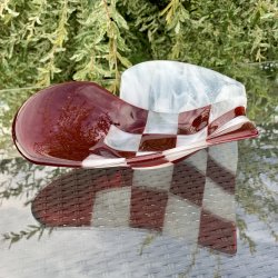 Stort hjerte fad - Rd (29 x 24 cm)