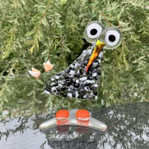 Sputnik p glasfod og glimmer nb - Sort/Gr/Hvid (81)